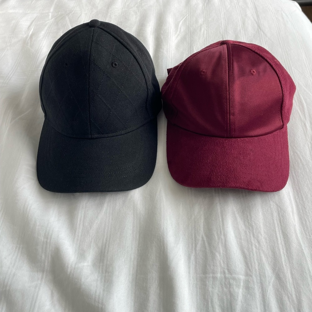 lululemon athletica Black and Burgundy Caps